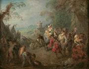 Jean-Baptiste Pater Encampment oil on canvas